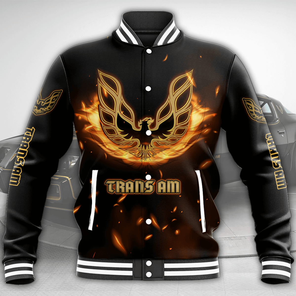 Firebird All Over Print Baseball Jacket