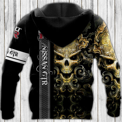 Skyline/GTR Skull Art All Over Print Hoodie - A GTR Halloween Hoodie