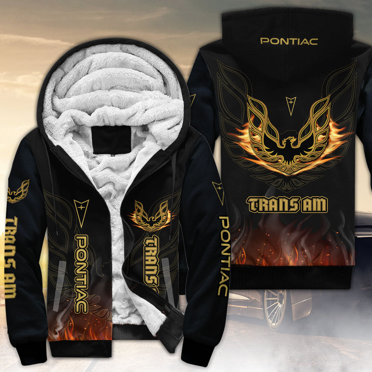 Firebird/Trans Am All Over Print Fleece Zipper Hoodie
