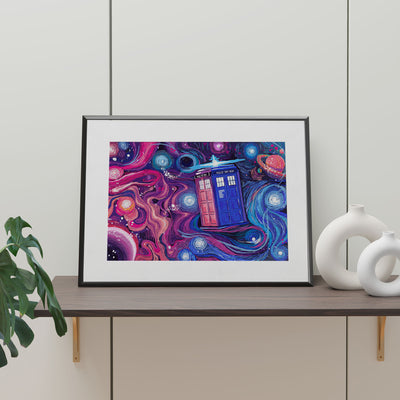 Tardis Floating In The Galaxy - Doctor Who Art Poster