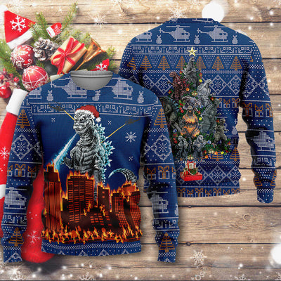 Godzilla Christmas Sweater