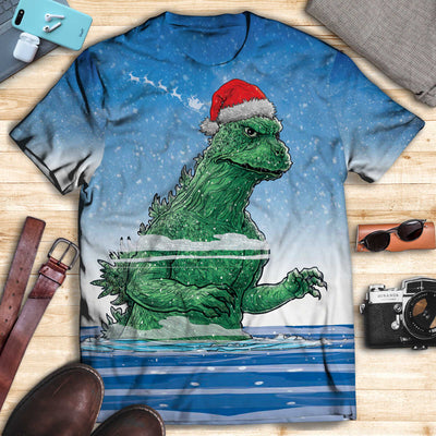 Godzilla All Over Print T-shirt/Hoodie - SantaZilla