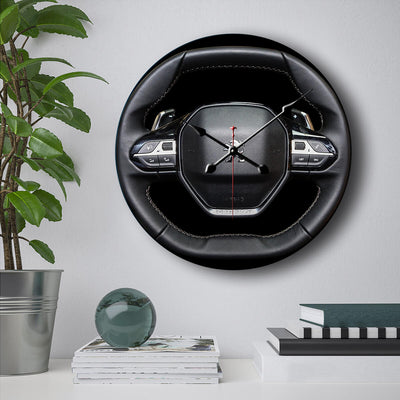 Peugeot Steering Wheel Wall Clock