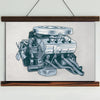 426 Hemi Engine Framed Canvas Wall Art