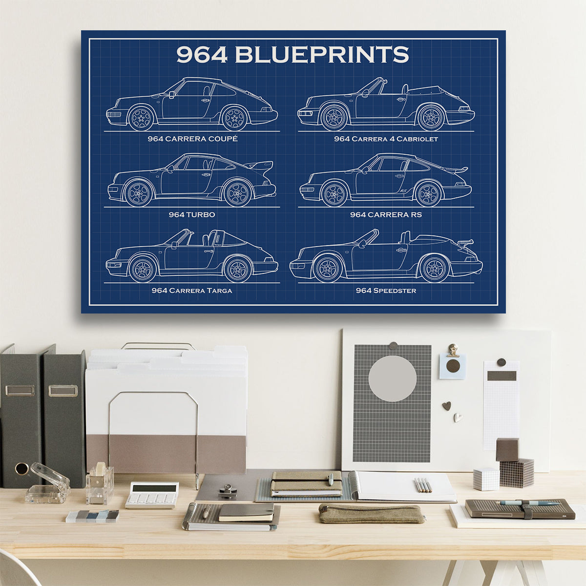 964 Blueprints Canvas Wall Art