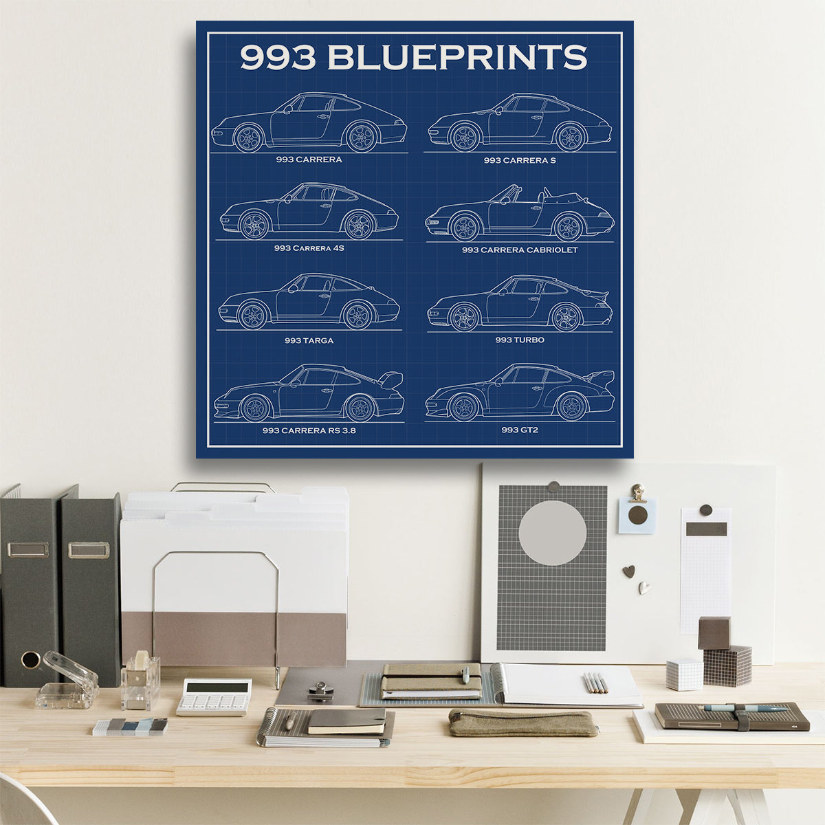 993 Blueprints Canvas Wall Art
