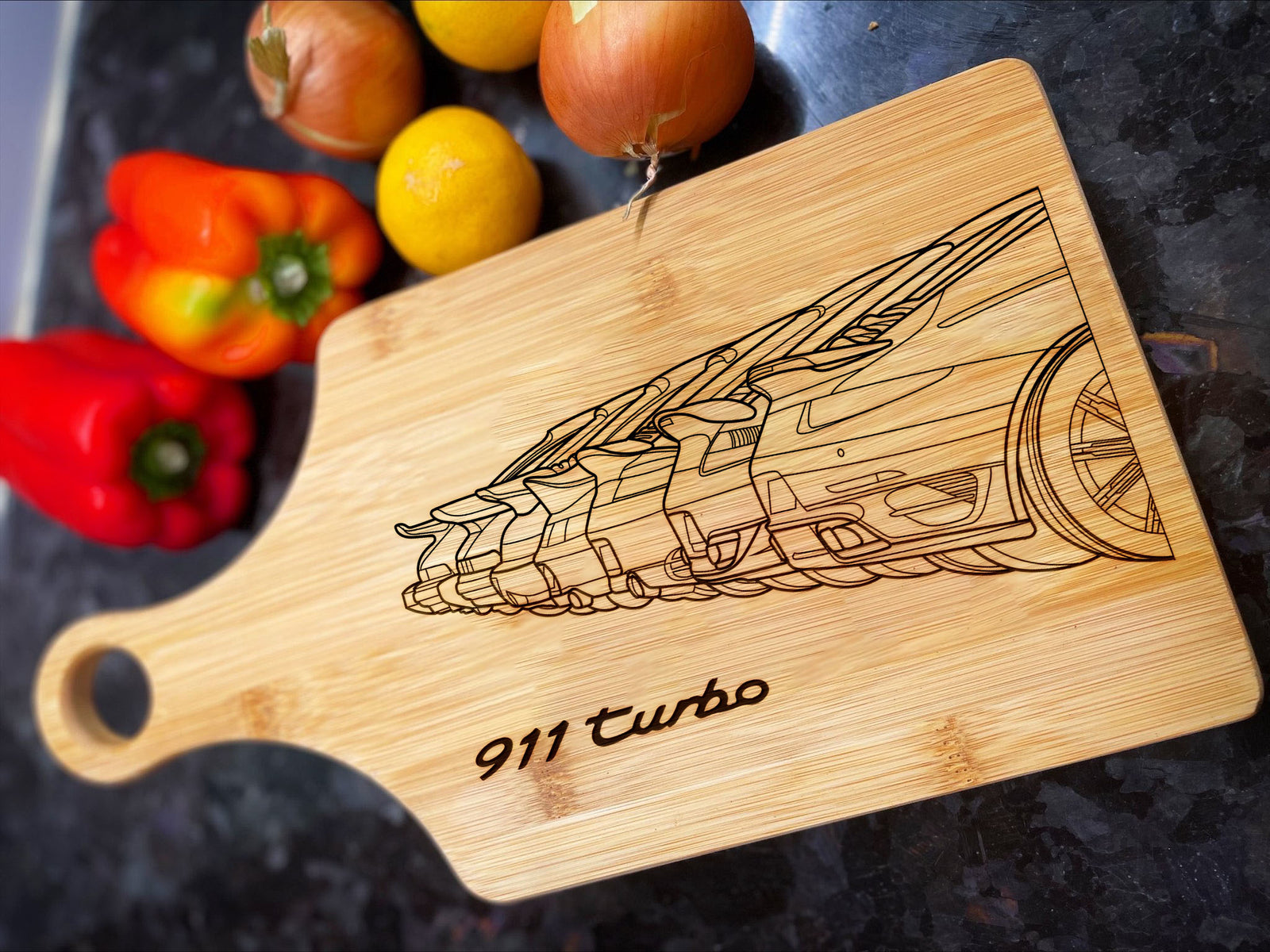 911 Turbo Rear Collection Art Cutting Board