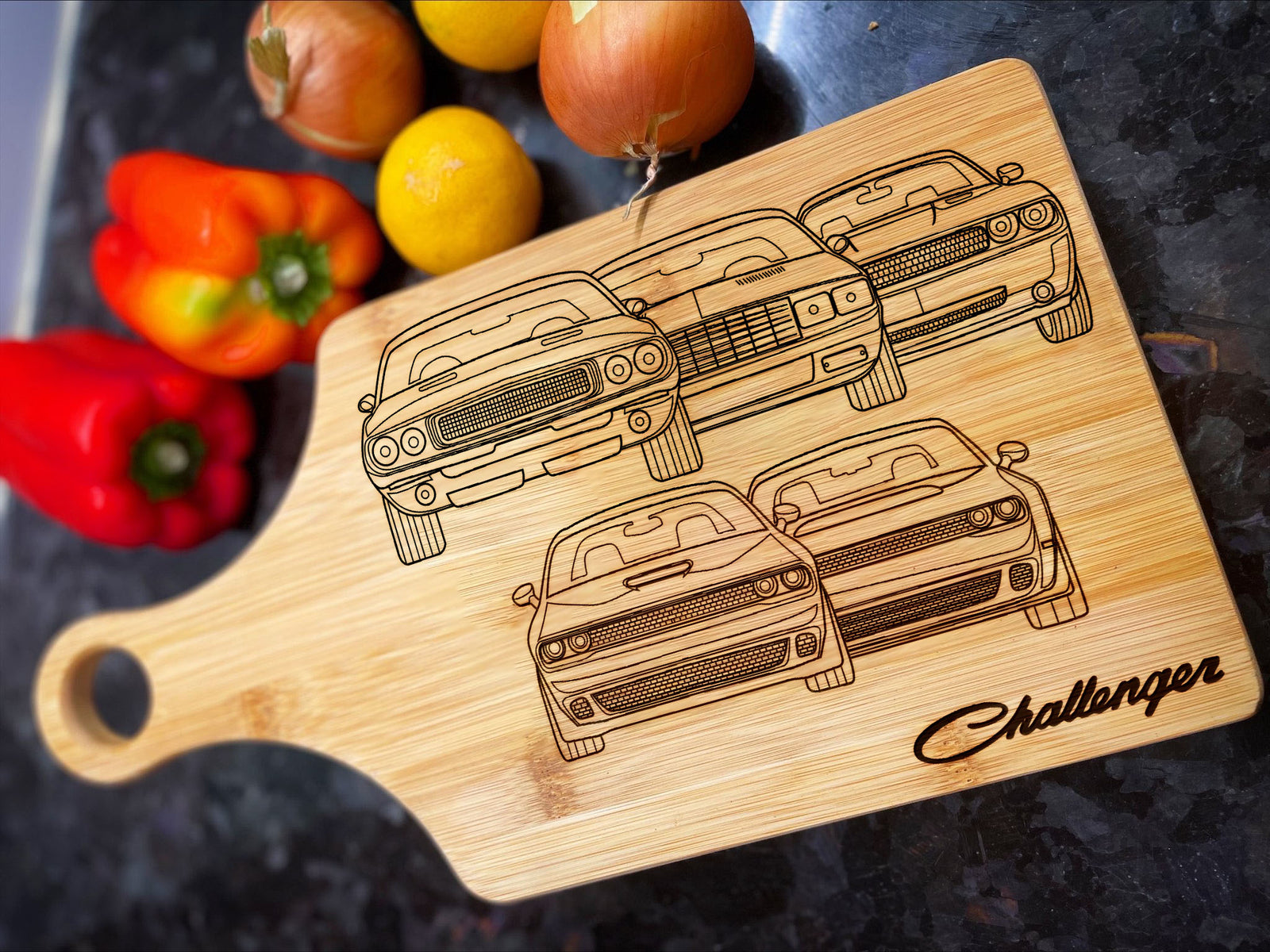 Challenger Evolution Art Cutting Board