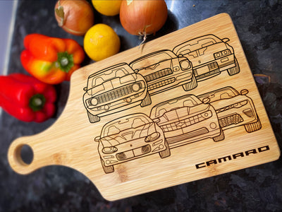 Camaro Evolution Art Cutting Board