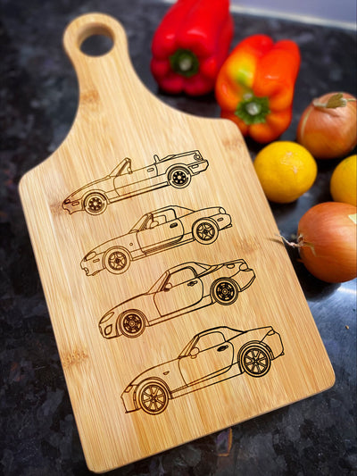 Miata MX-5 Silhouette Collection Art Cutting Board