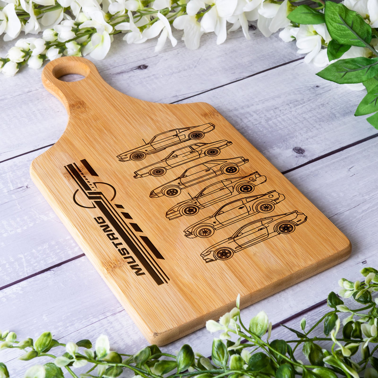 Mustang Silhouette Collection Art Cutting Board v.2