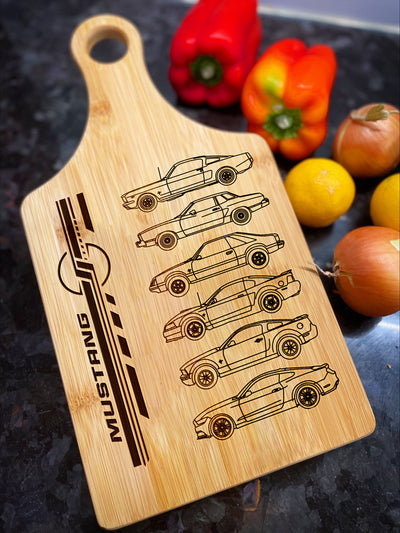 Mustang Silhouette Collection Art Cutting Board v.2
