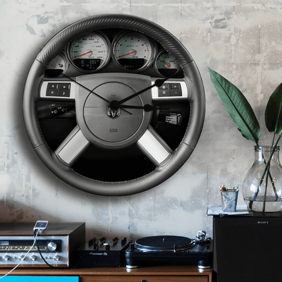 Challenger Steering Wheel Wall Clock