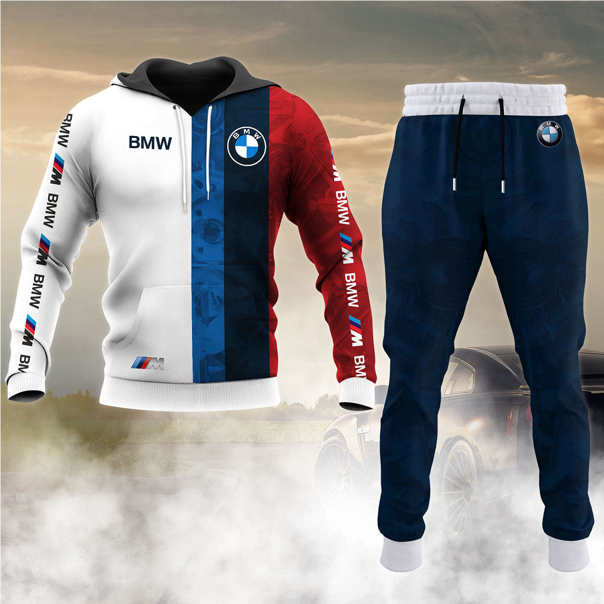 B.M.W Hoodie And Joggers Combo