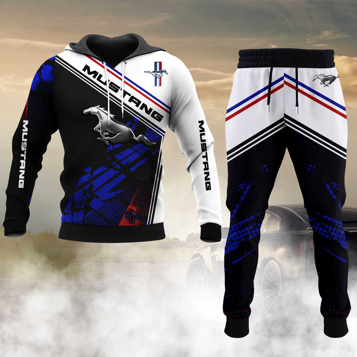 Mustang Hoodie And Joggers Combo