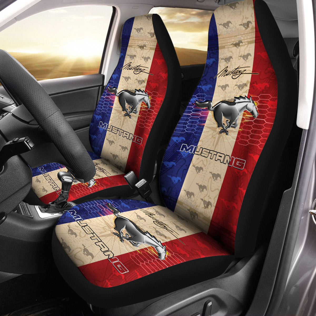 Mustang Art Car Seat Cover