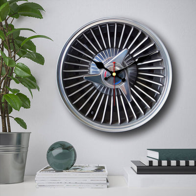 Vette Wheels Art Wall Clock