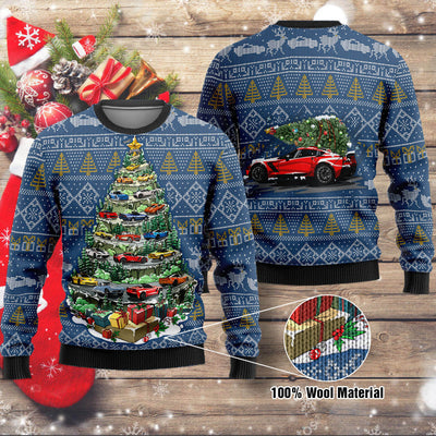 CV Mountain Christmas Tree Wool Ugly Sweater