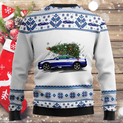 Camaro Mountain Christmas Tree Wool Ugly Sweater