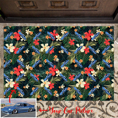 Personalized Car Hawaiian Art Doormat