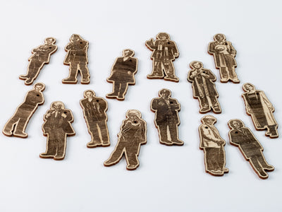 The Doctors Collection Wood Ornaments/Keychains