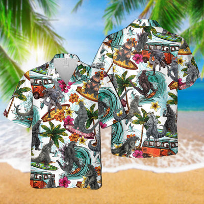 Godzilla Hawaiian Shirt - Godzilla Collection Art Hawaiian Shirt v.3