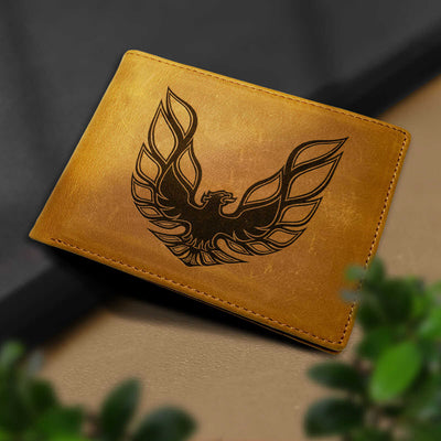 Firebird/Trans Am Hand-made Engraved Leather Bifold Wallet