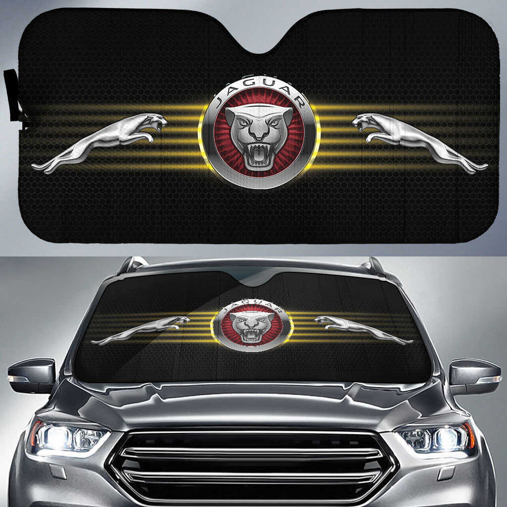 Jaguar Windshield Sun Shade - Jaguar Art Foldable Car Sun Visor