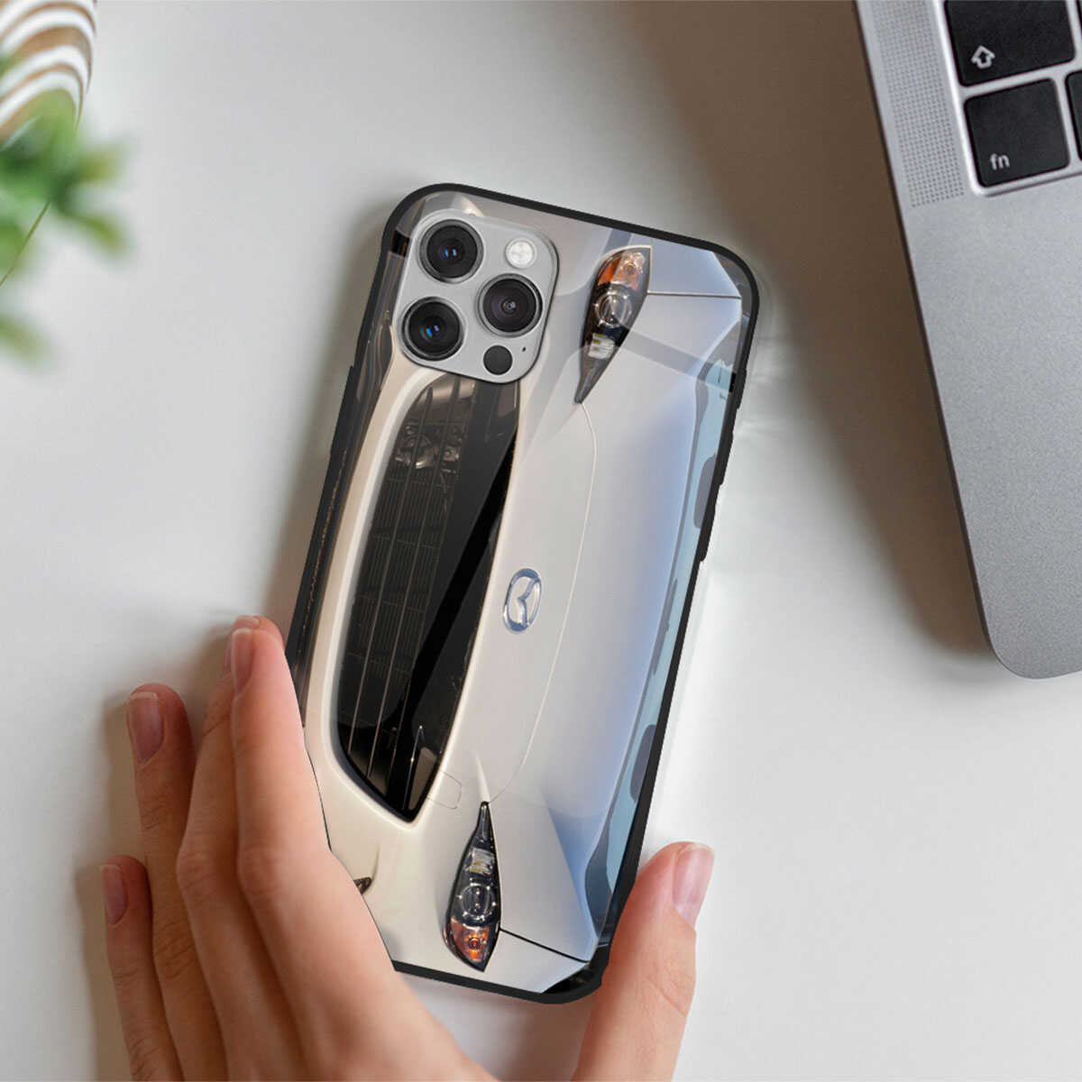 Miata Glass Phone Case - Miata Car Front Art Protective Phone Cover For iPhone And Samsung