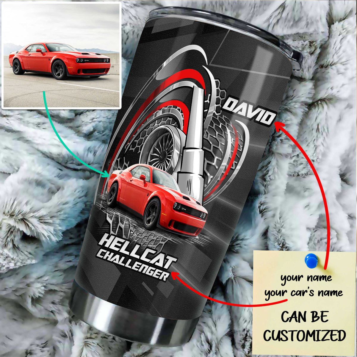 Personalized Car Tumbler - Stainless Steel Tumbler For Car Enthusiasts
