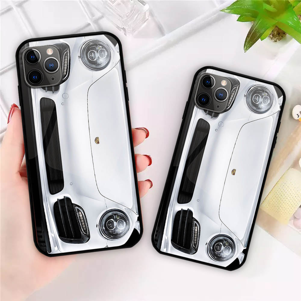 911 Glass Phone Case - 911 Car Front Art Protective Phone Cover For iPhone And Samsung