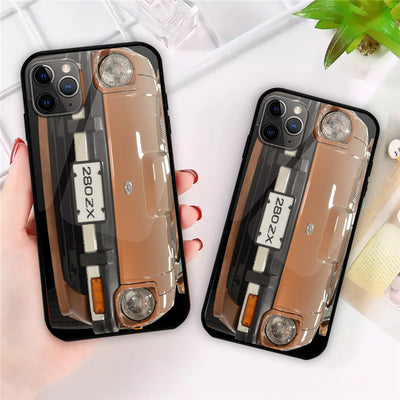 Z-car Glass Phone Case - Z-car Car Front Art Protective Phone Cover For iPhone And Samsung