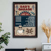 Mustang Dad's Garage Hourly Rate Wall Art