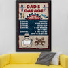 Mustang Dad's Garage Hourly Rate Wall Art