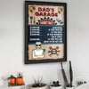 911 Dad's Garage Hourly Rate Wall Art