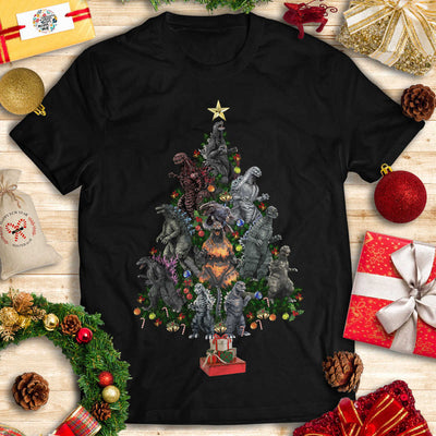 Godzilla Christmas Tree T-shirt