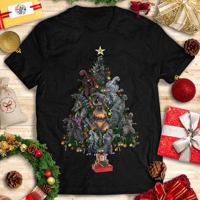 Godzilla Christmas Tree T-shirt - Kid