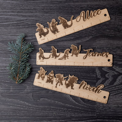 Personalized Godzilla Ruler Set - Back To School Gifts For Kids