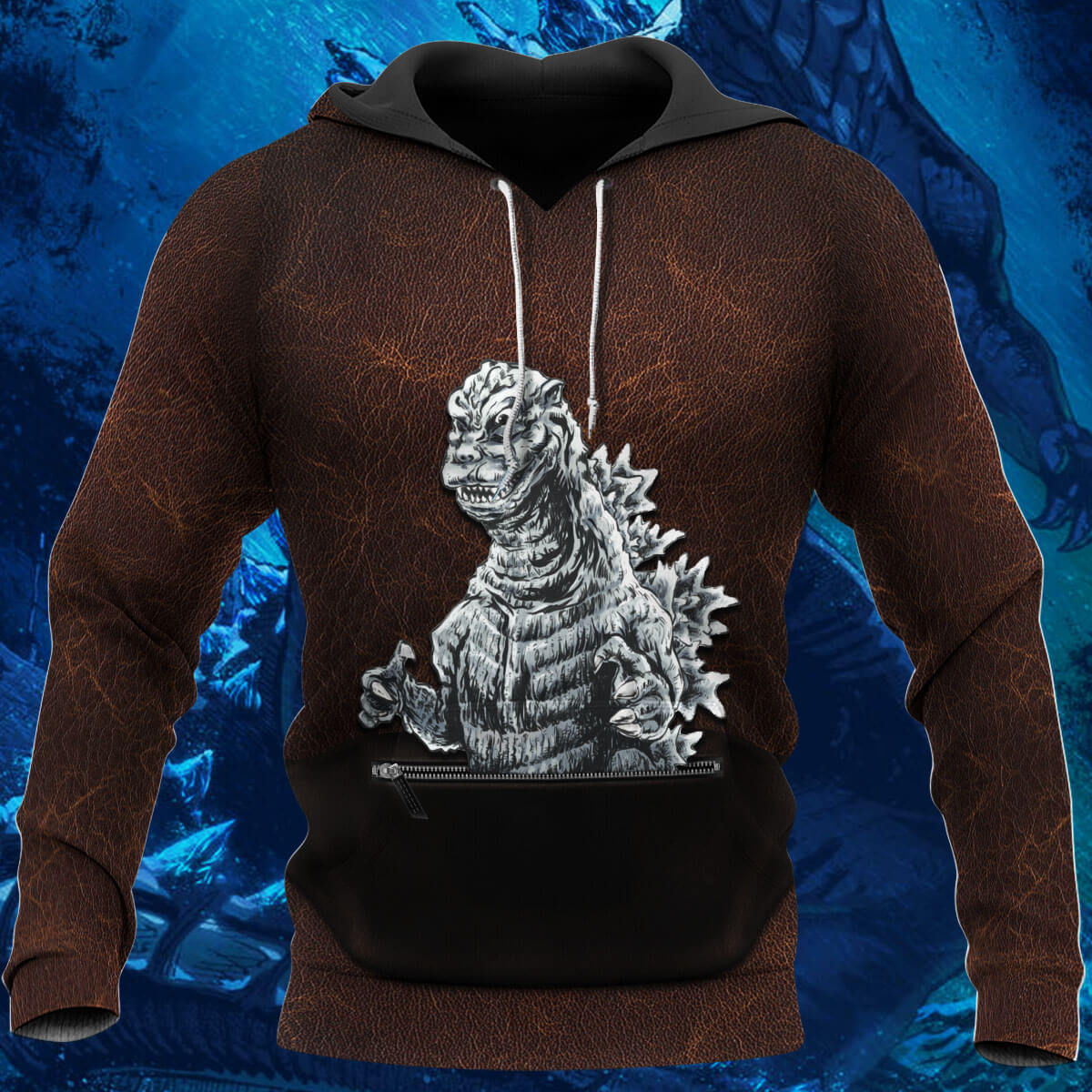 3D Art Godzilla Collection Hoodie