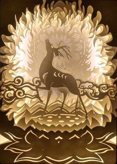 Reindeer And The Lotus Shadowbox