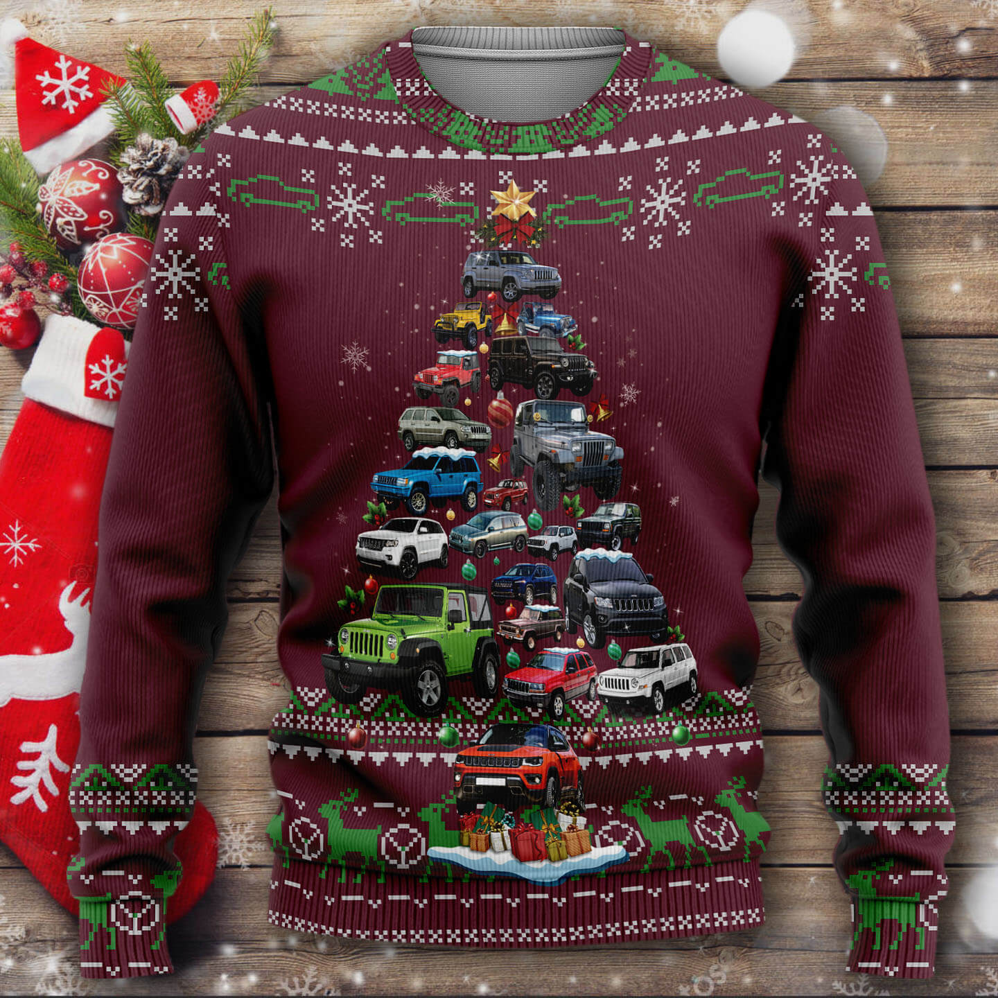 Jeep Christmas Sweater