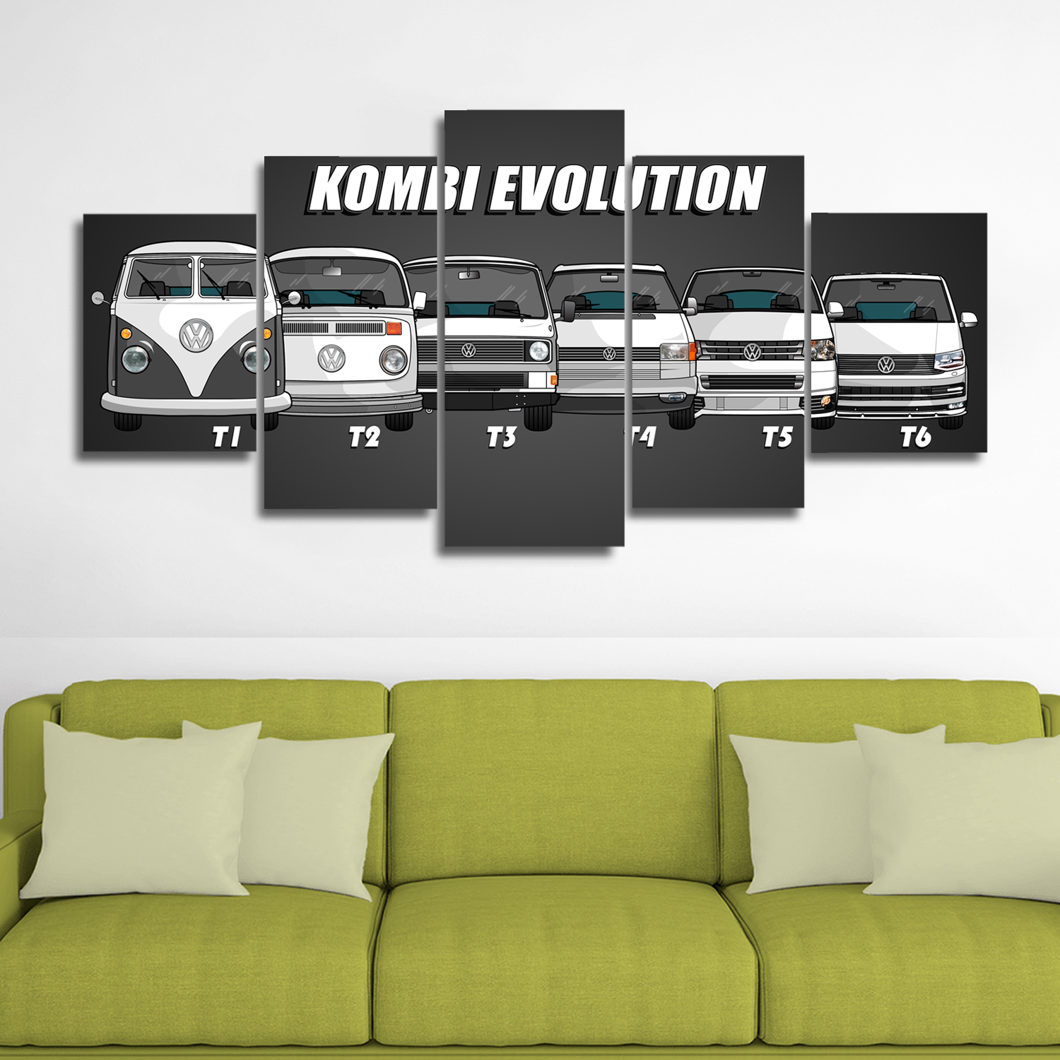 Kombi Evolution Canvas Wall Art
