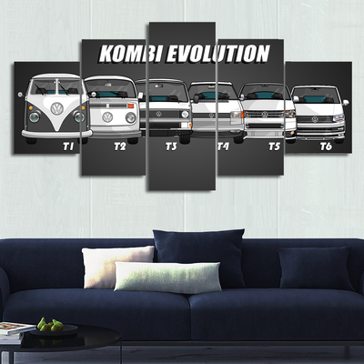 Kombi Evolution Canvas Wall Art