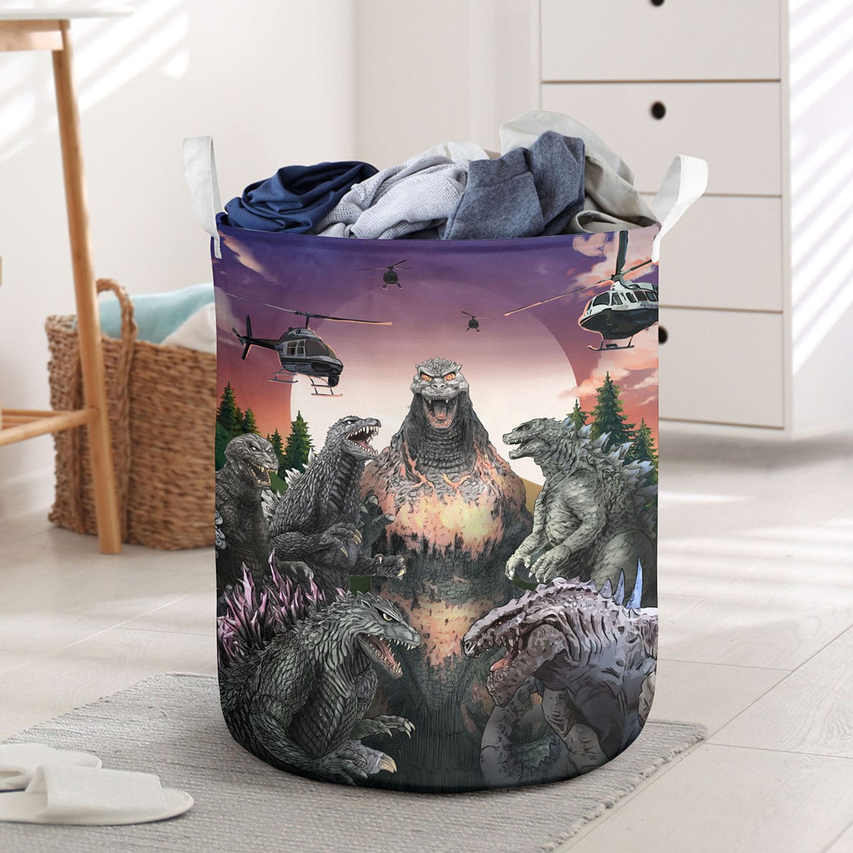Godzilla Collection Art Laundry Basket