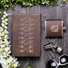 911 Silhouette Collection Laser Engraved Leather Flask Gift Set