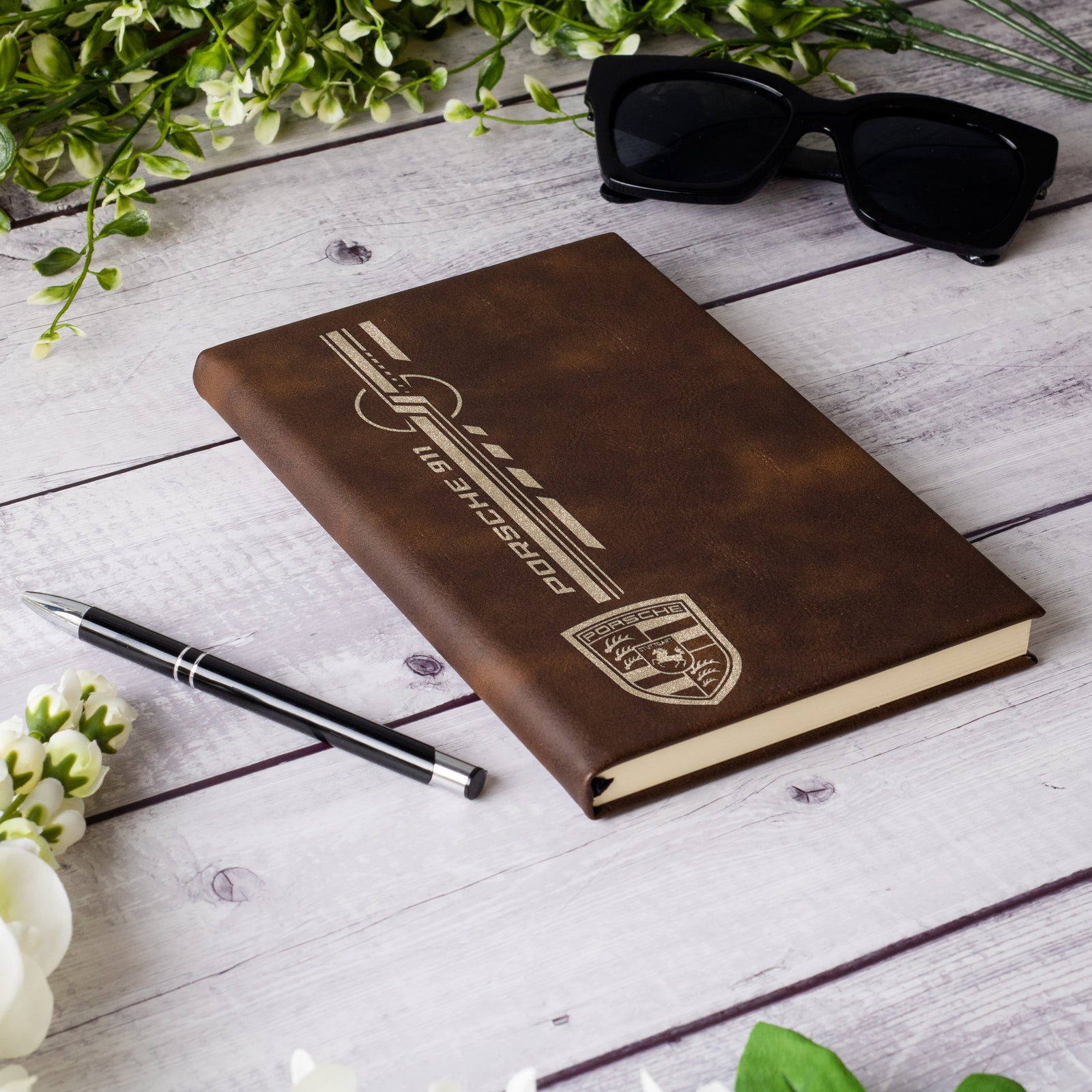 911 Laser Engraved Leather Journal