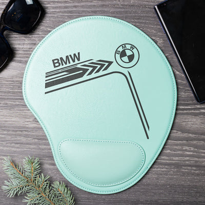 B.M.W Engraved Leather Mouse Pad