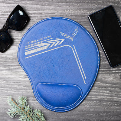Vette Engraved Leather Mouse Pad