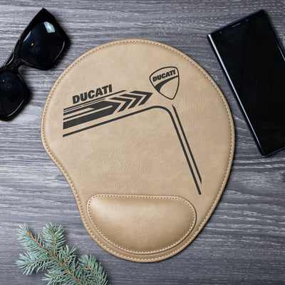 Ducati Engraved Leather Mouse Pad