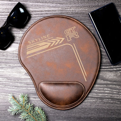 Skyline/GTR Engraved Leather Mouse Pad